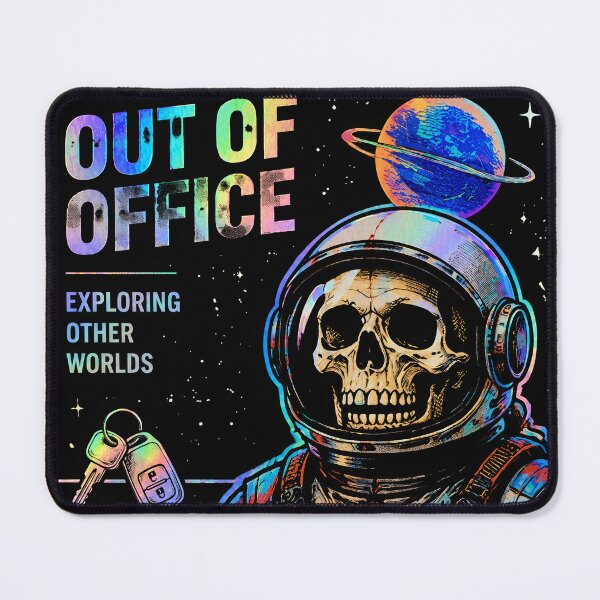Item preview, Out of Office Skull Astronaut Space Humor designed and sold by BadCatSupply.
