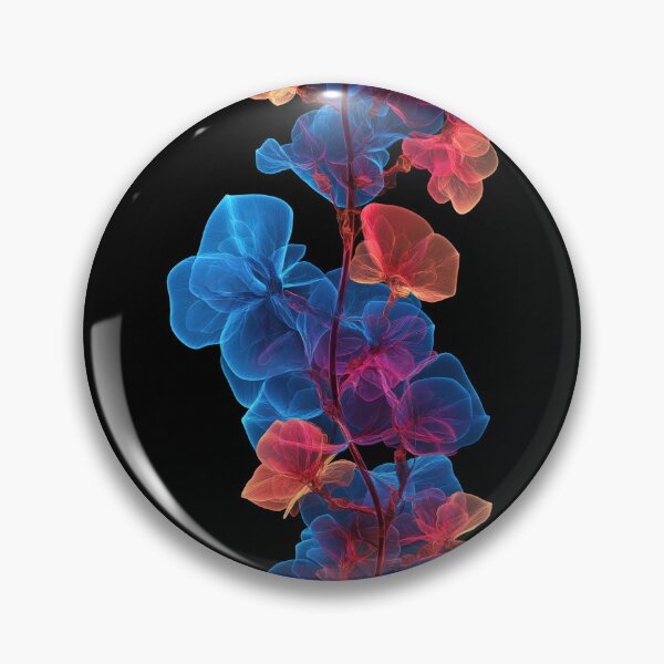 Item preview, Glowing Translucent Blue and Coral Flowers designed and sold by AuraBinge.