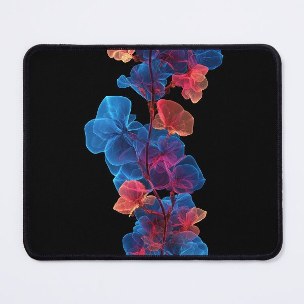 Item preview, Glowing Translucent Blue and Coral Flowers designed and sold by AuraBinge.