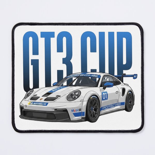 Item preview, Porsche 911 GT3 Cup 992 Blue White Race Car Vector Art designed and sold by Motorline44.