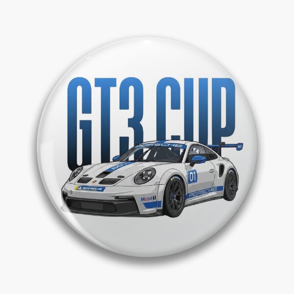 Artikelvorschau, Porsche 911 GT3 Cup 992 Blau-Weiß Rennwagen Vektorgrafik entworfen und verkauft von Motorline44.