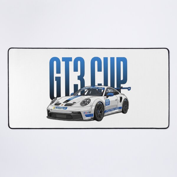 Item preview, Porsche 911 GT3 Cup 992 Blue White Race Car Vector Art designed and sold by Motorline44.