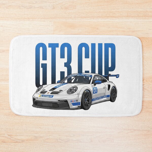 Item preview, Porsche 911 GT3 Cup 992 Blue White Race Car Vector Art designed and sold by Motorline44.