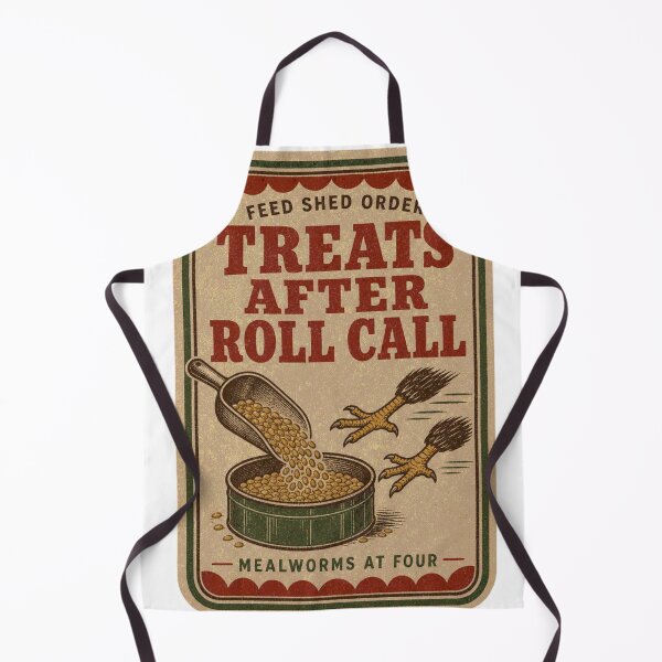Item preview, Treats After Roll Call Chicken Feed Label designed and sold by BoosterShop.