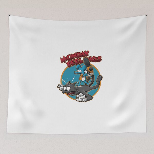 Item preview, Monday Feelings Itchy and Scratchy designed and sold by DorkStarMedia.