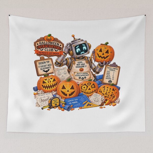 Item preview, ⚡HALLOWEEN OVERACHIEVERS CLUB -  Jack-O-Lantern Design Department designed and sold by WheelieGdArt.