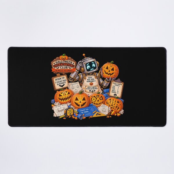 Item preview, ⚡HALLOWEEN OVERACHIEVERS CLUB - Jack-O-Lantern Design Department - dark version designed and sold by WheelieGdArt.