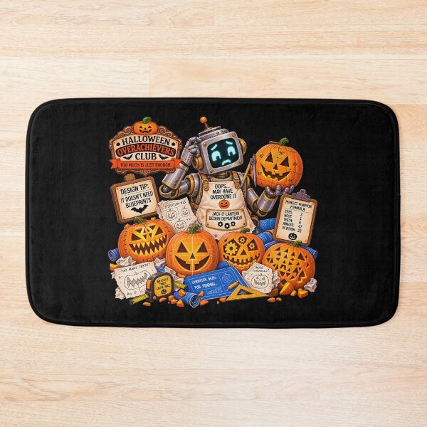 Item preview, ⚡HALLOWEEN OVERACHIEVERS CLUB -  Jack-O-Lantern Design Department - dark version designed and sold by WheelieGdArt.