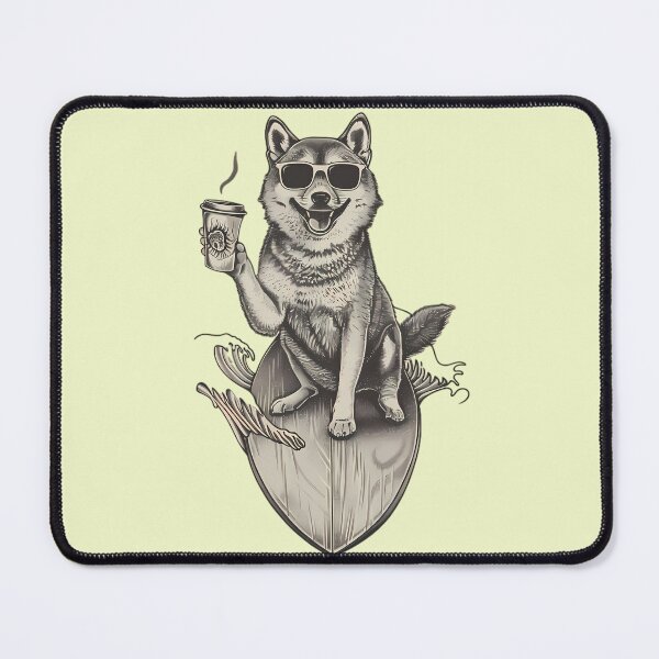 Item preview, Husky Surfer Coffee Lover designed and sold by Structure-Blue.