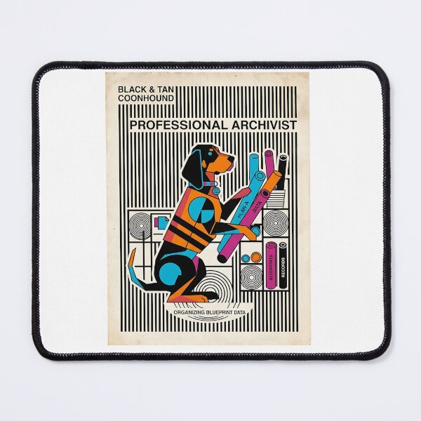 Item preview, Black and Tan Coonhound Blueprint Archivist designed and sold by PictoVibe.