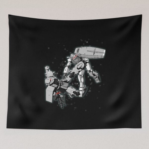 Item preview, RX78 2 Gundam vs Zaku II Monochrome Outer Space Battle illustration designed and sold by sabartgunpla.