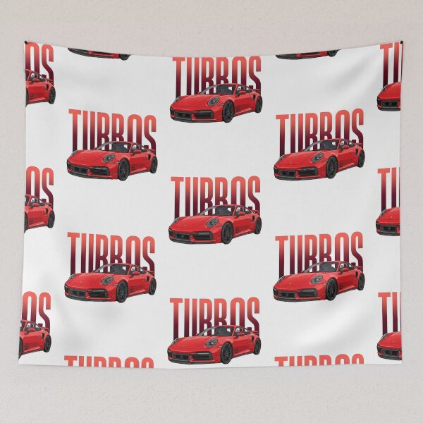 Item preview, Guards Red Porsche 911 Turbo S 992 Supercar Vector Art designed and sold by Motorline44.