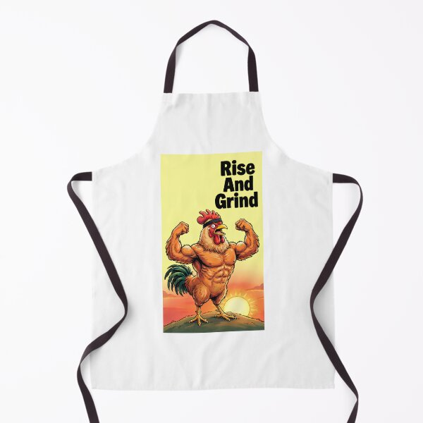 Item preview, Bodybuilding Rooster "Rise and Grind" - Motivational Illustration of a Muscular Rooster at Dawn designed and sold by fastansic.