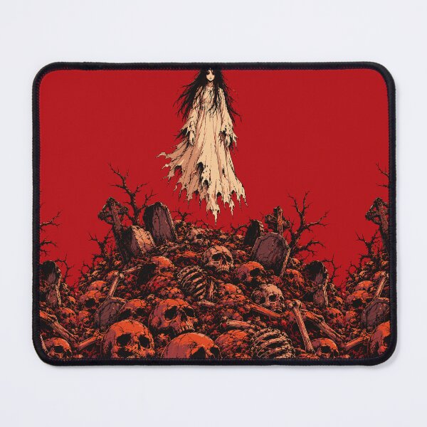 Item preview, The Floating Ghost Girl Above a Mountain of Skulls - Dark Fantasy Horror Art designed and sold by arfindo-indra.