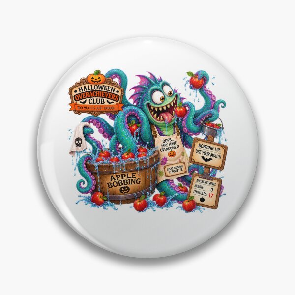 Item preview, ⚡HALLOWEEN OVERACHIEVERS CLUB -  Kevin Kraken's Apple Bobbing Commitee designed and sold by WheelieGdArt.