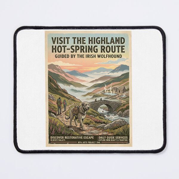 Item preview, Irish Wolfhound Hot-Spring Guide designed and sold by PictoVibe.