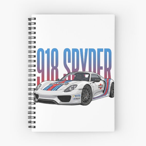 Item preview, White Porsche 918 Spyder Martini Racing Livery Hypercar Vector Art designed and sold by Motorline44.
