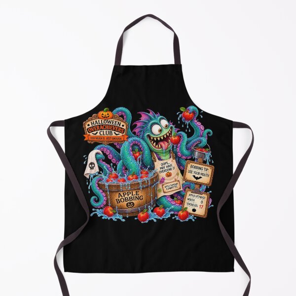 Item preview, ⚡HALLOWEEN OVERACHIEVERS CLUB -  Kevin Kraken's Apple Bobbing Commitee - dark version designed and sold by WheelieGdArt.