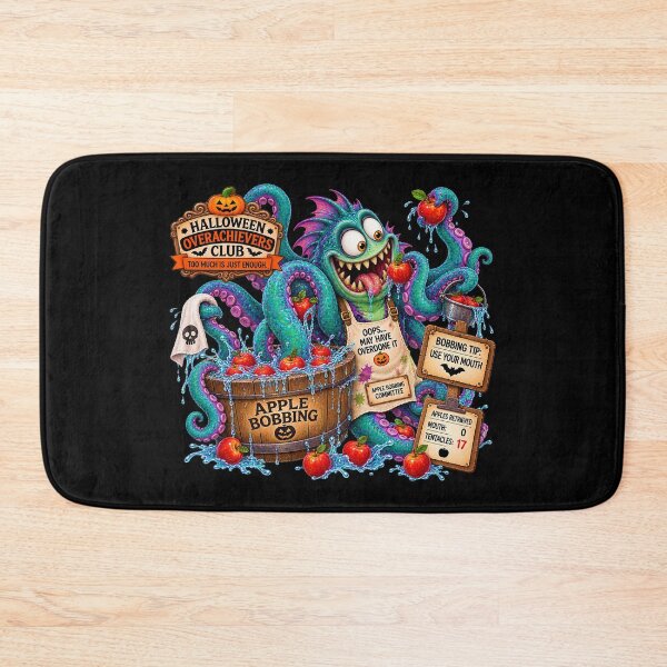 Item preview, ⚡HALLOWEEN OVERACHIEVERS CLUB -  Kevin Kraken's Apple Bobbing Commitee - dark version designed and sold by WheelieGdArt.
