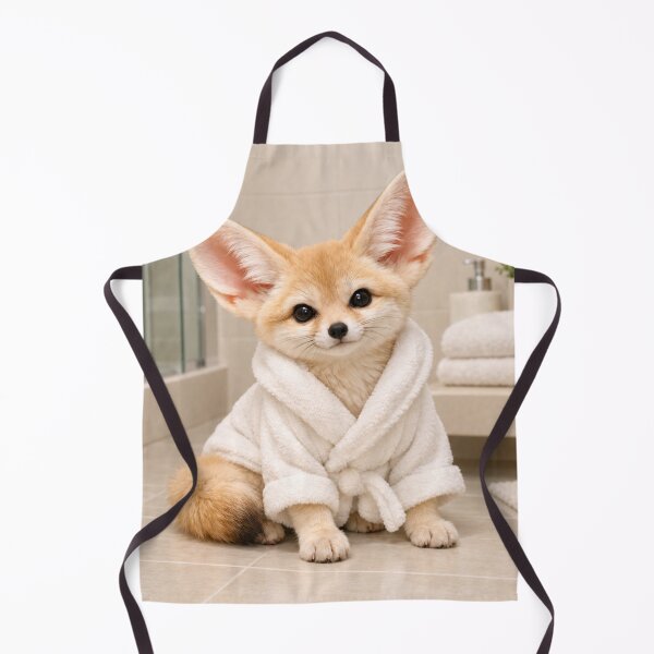 Item preview, Fennec Fox White Bathrobe designed and sold by Sillytoe.
