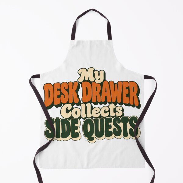 Item preview, Desk Drawer Side Quests Funny Retro Typography designed and sold by Bikivuno.