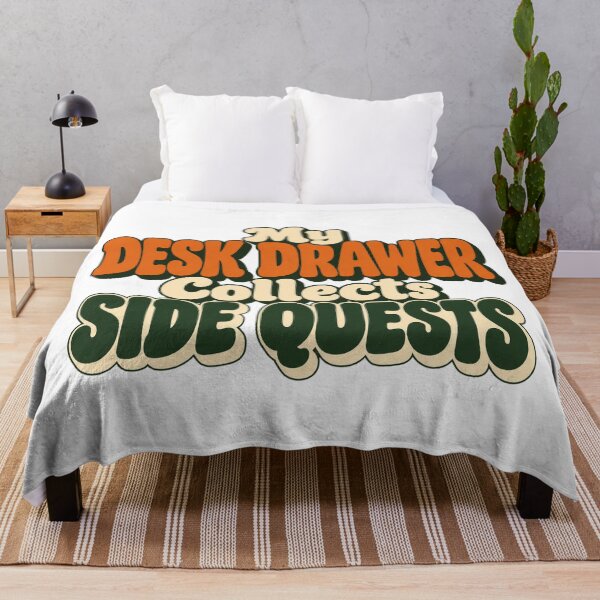 Item preview, Desk Drawer Side Quests Funny Retro Typography designed and sold by Bikivuno.