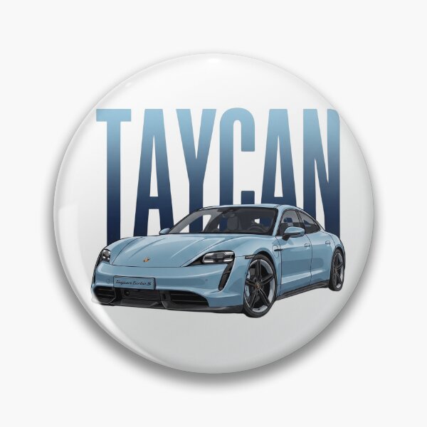 Item preview, Frozen Blue Porsche Taycan Turbo S Electric Sports Car Vector Art designed and sold by Motorline44.