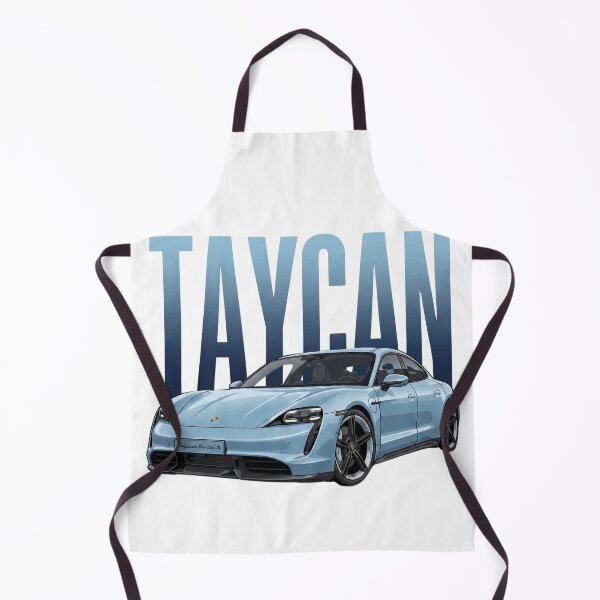 Item preview, Frozen Blue Porsche Taycan Turbo S Electric Sports Car Vector Art designed and sold by Motorline44.