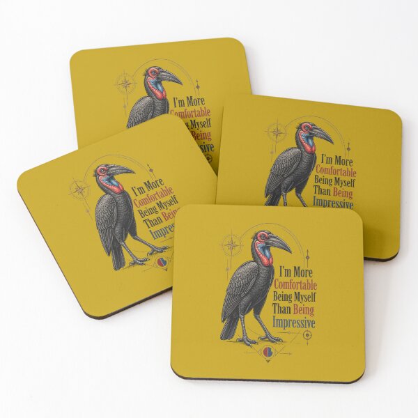 Item preview, Southern Ground Hornbill - I'm More Comfortable Being Myself Than Being Impressive designed and sold by Max Store.