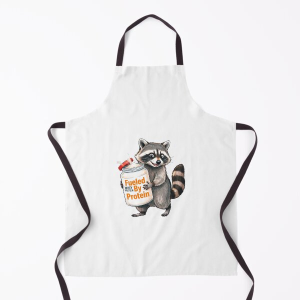 Item preview, Fitness Raccoon "Fueled By Protein" - Funny Illustration of a Raccoon with a Tub of Whey Protein designed and sold by fastansic.