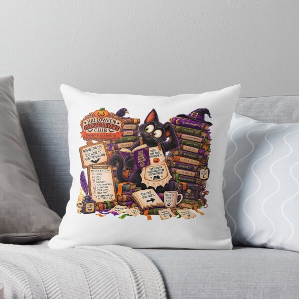 Item preview, ⚡HALLOWEEN OVERACHIEVERS CLUB -  Kitty's Spellbook Organization Overload designed and sold by WheelieGdArt.