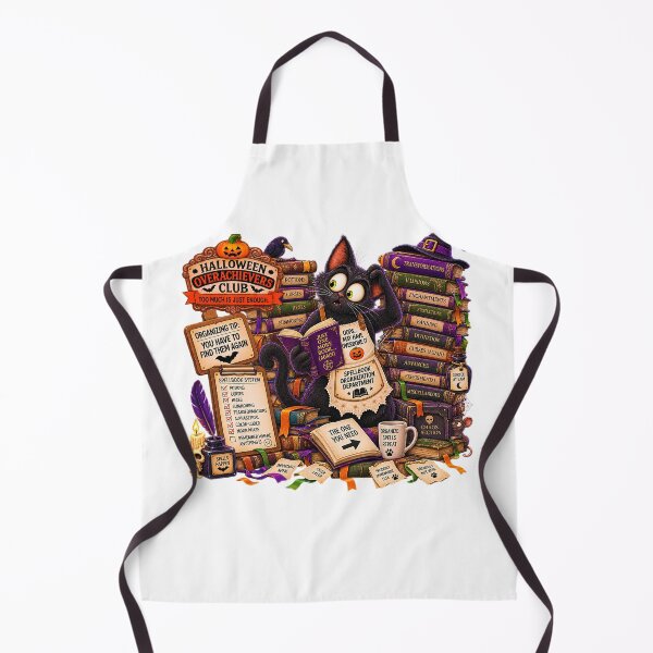 Item preview, ⚡HALLOWEEN OVERACHIEVERS CLUB - Kitty's Spellbook Organization Overload designed and sold by WheelieGdArt.