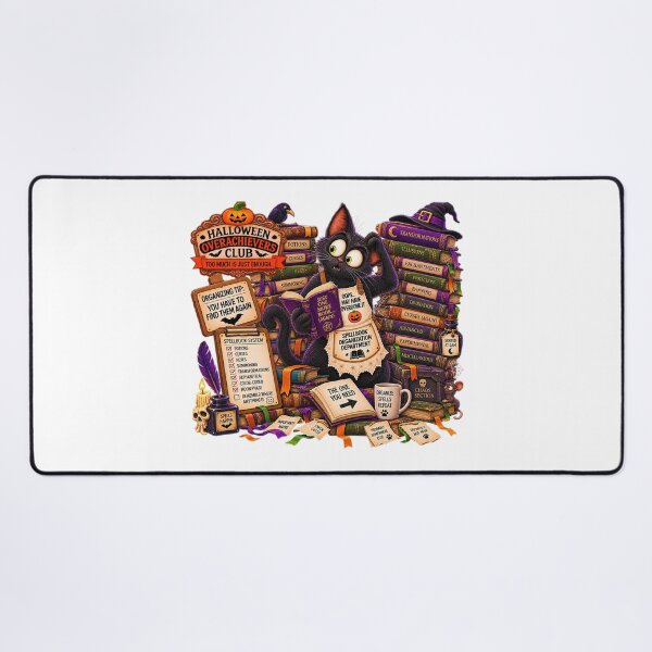Item preview, ⚡HALLOWEEN OVERACHIEVERS CLUB - Kitty's Spellbook Organization Overload designed and sold by WheelieGdArt.