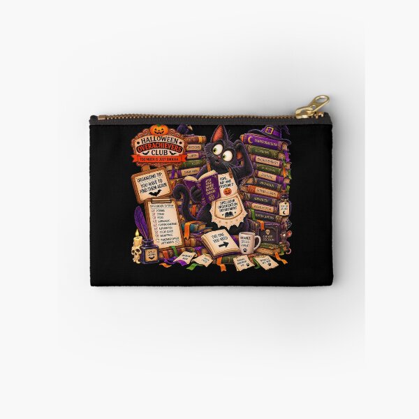 Item preview, ⚡HALLOWEEN OVERACHIEVERS CLUB -  Kitty's Spellbook Organization Overload - dark version designed and sold by WheelieGdArt.