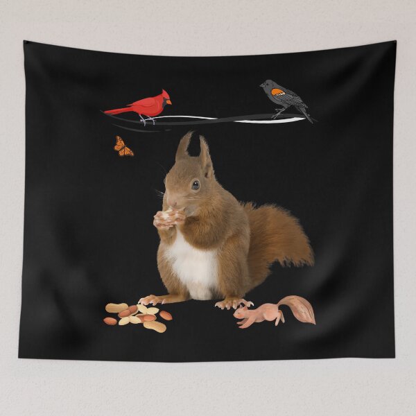 Item preview, Funny Squirrels Birds Critters Feeding Nuts Butterflies Love designed and sold by Tomtomatos.