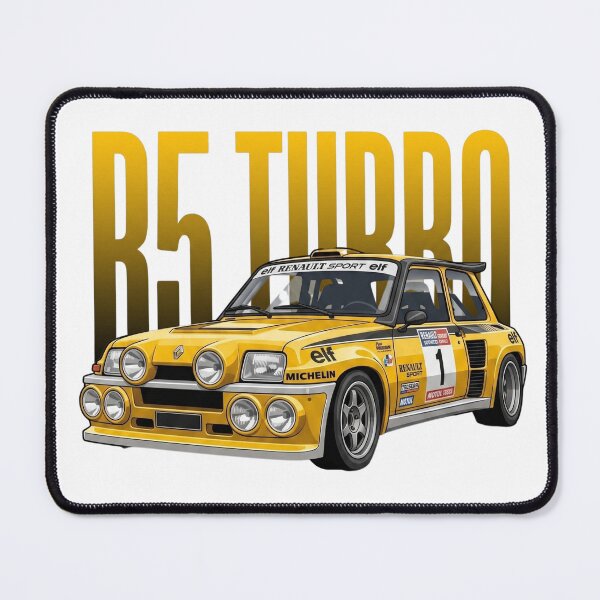 Item preview, Yellow Renault 5 Turbo R5 Group B Rally Car Elf Livery Vector Art designed and sold by Motorline44.