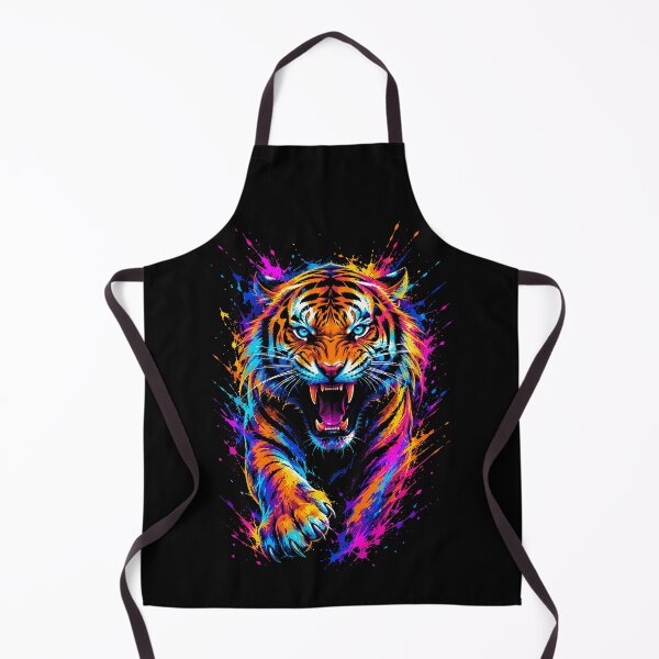 Item preview, Neon Roaring Tiger - Vibrant Splatter Paint Art designed and sold by arfindo-indra.