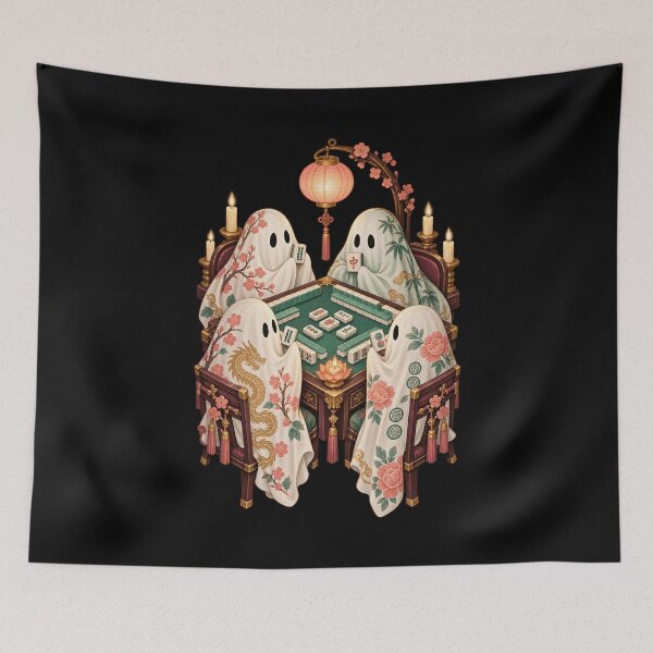Item preview, Mahjong Ghost Game Players Asian Tabletop Gaming designed and sold by sportfantees.