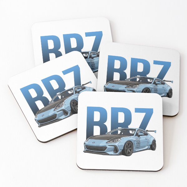 Item preview, Ice Blue Subaru BRZ Widebody Carbon Hood JDM Sports Car Vector Art designed and sold by Motorline44.