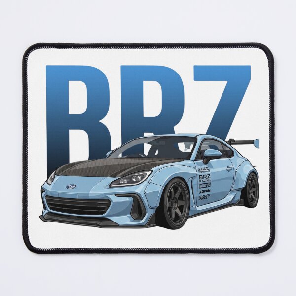 Item preview, Ice Blue Subaru BRZ Widebody Carbon Hood JDM Sports Car Vector Art designed and sold by Motorline44.