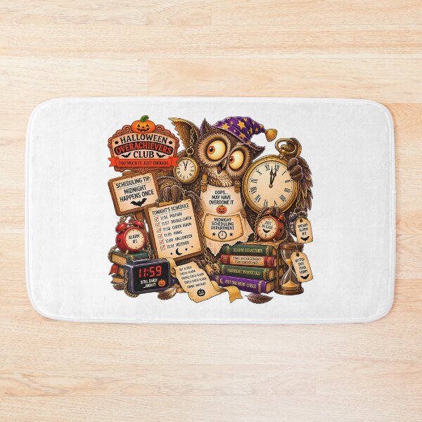 Item preview, ⚡HALLOWEEN OVERACHIEVERS CLUB -  Ollie Owl's Midnight Scheduling Department designed and sold by WheelieGdArt.