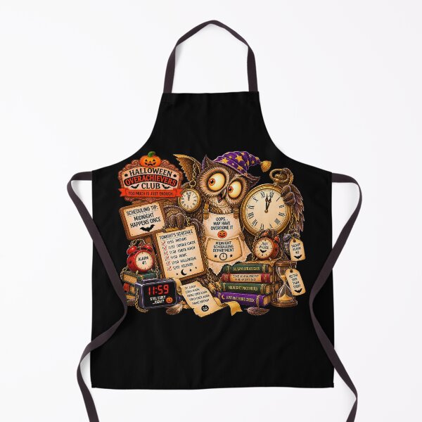 Item preview, ⚡HALLOWEEN OVERACHIEVERS CLUB - Ollie Owl's Midnight Scheduling Department - dark version designed and sold by WheelieGdArt.