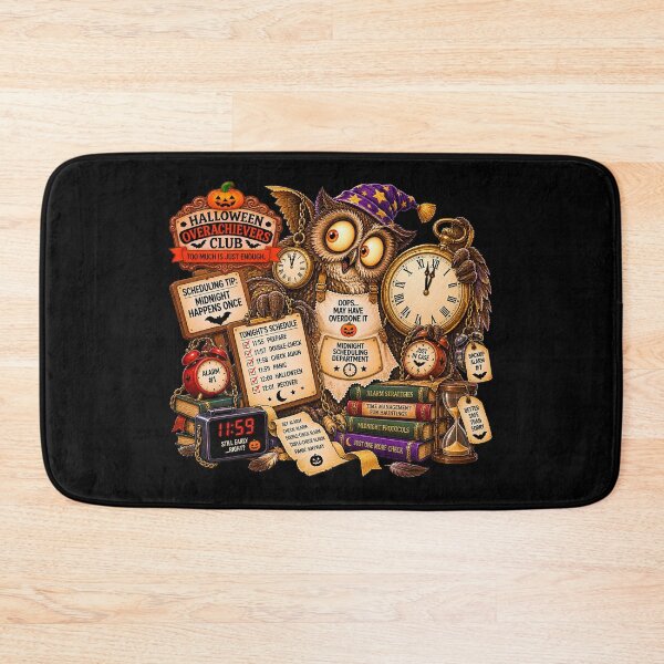 Item preview, ⚡HALLOWEEN OVERACHIEVERS CLUB -  Ollie Owl's Midnight Scheduling Department - dark version designed and sold by WheelieGdArt.