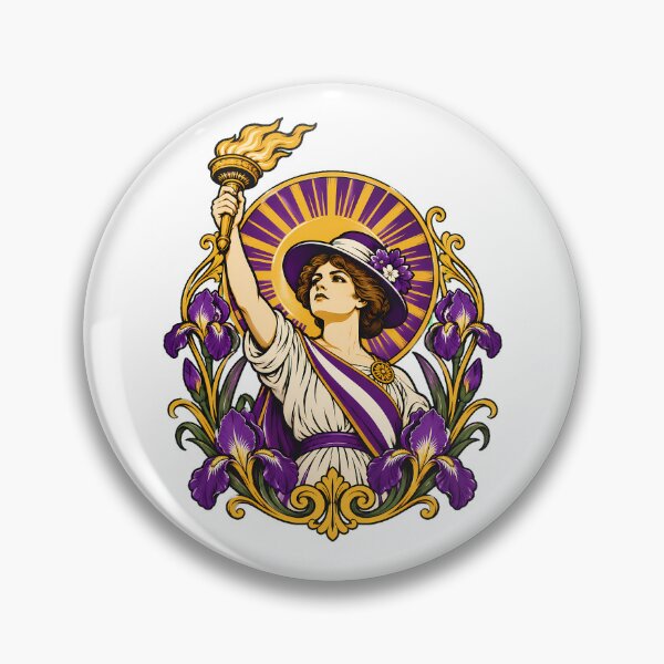 Item preview, Suffragette Torch Regal Art Nouveau Feminist Woman designed and sold by nortowelcomics.