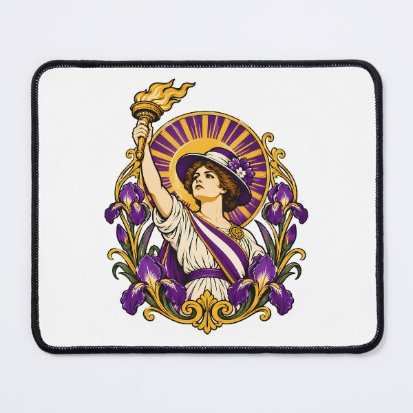 Item preview, Suffragette Torch Regal Art Nouveau Feminist Woman designed and sold by nortowelcomics.