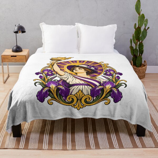 Item preview, Suffragette Torch Regal Art Nouveau Feminist Woman designed and sold by nortowelcomics.
