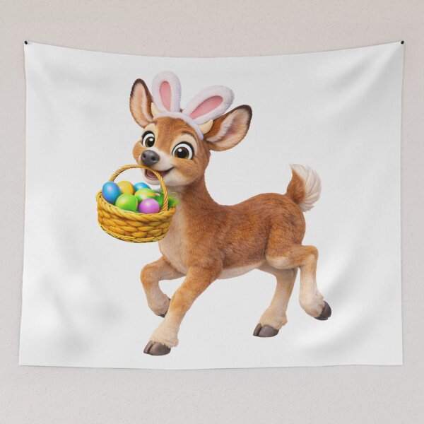Item preview, White-Tailed Deer Easter Basket designed and sold by Sillytoe.