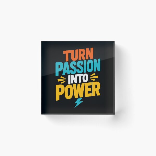 Item preview, Turn Passion Into Power Motivational Inspirational Typography T-Shirt designed and sold by rejowan-arts.