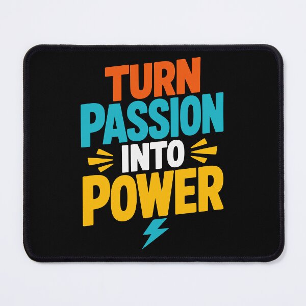 Item preview, Turn Passion Into Power Motivational Inspirational Typography T-Shirt designed and sold by rejowan-arts.