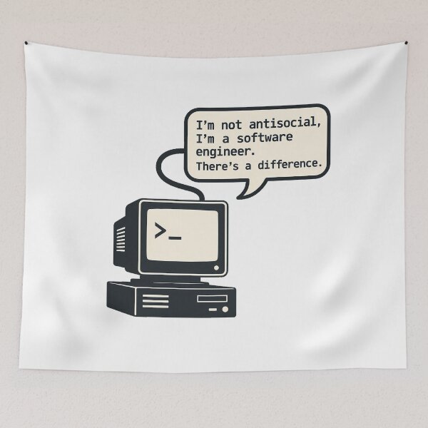 Item preview, Engineer Quote Computer Screen Developer Introvert designed and sold by nortowelcomics.